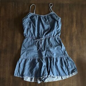 Express Blue Denim Jumpsuit